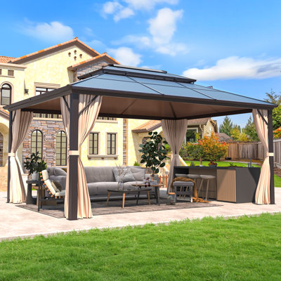  16 ft. W x 12 ft. D Aluminum Patio Gazebo