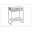 Table d'appoint moderne en ciment gris avec tiroir de rangement et tablette ouverte pour le salon ou la chambre à coucher-1244507755-1244507753