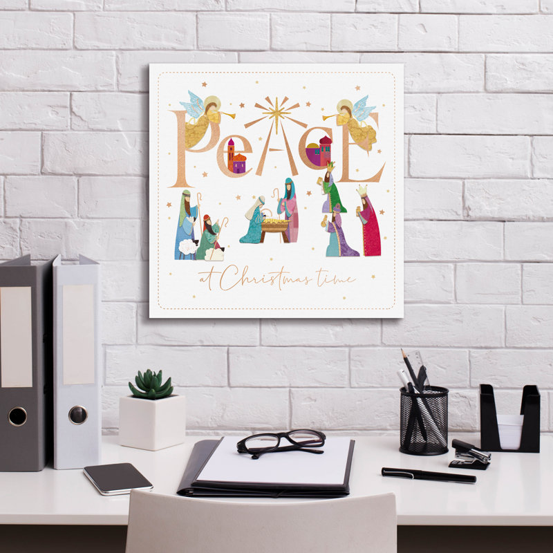  «Peace At Christmas» par Elle Media Group SA, art mural 18 po x 18 po, H 18 po x l 18 po