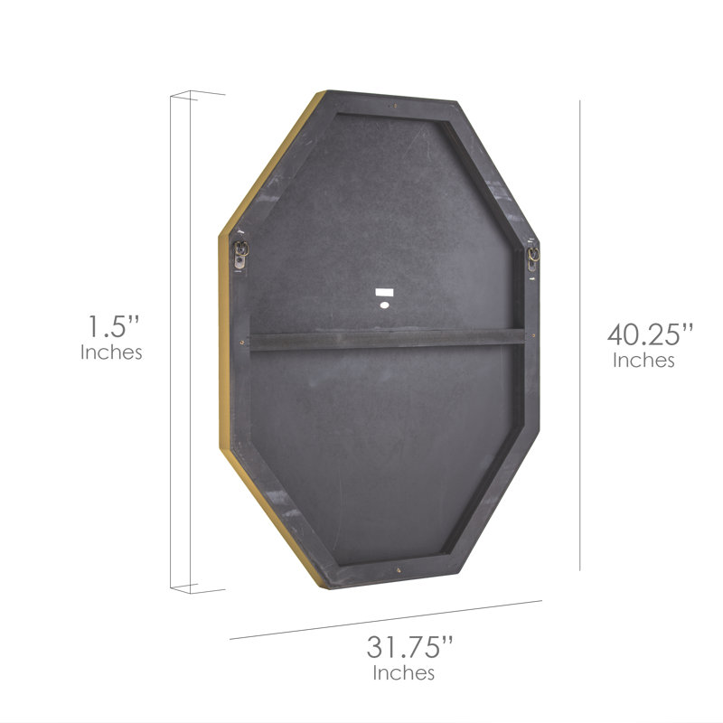 Mechling Metal Rectangle Mirror, Gold