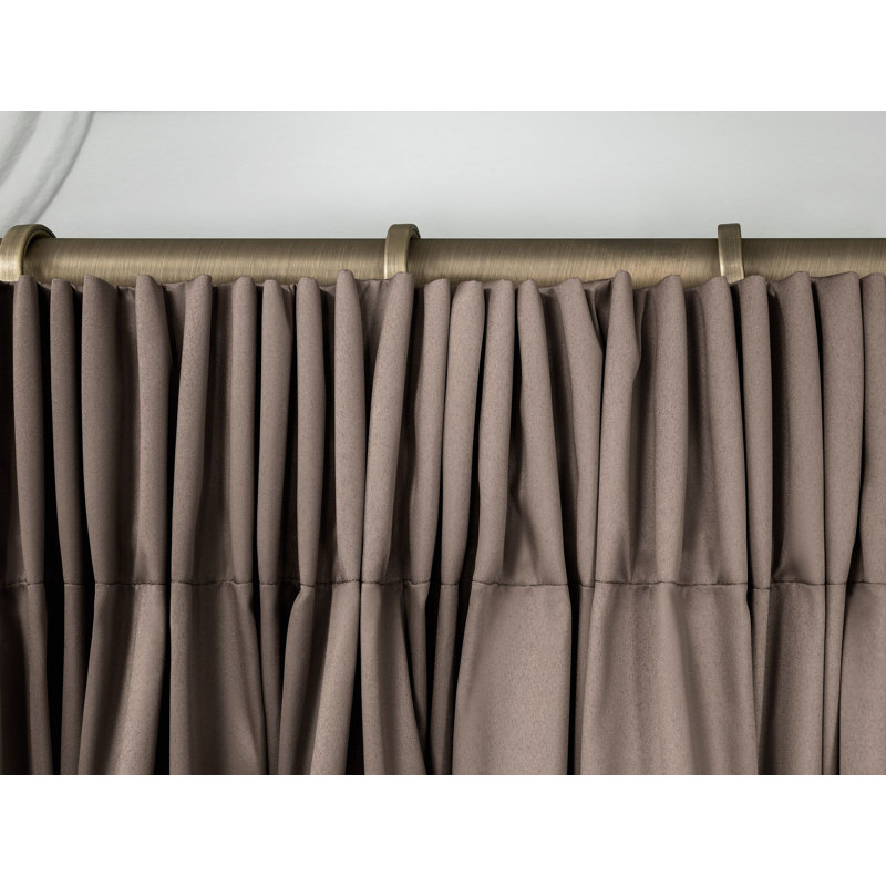 Maitlan Semi Sheer Curtain, Brown, 102" W x 108" L