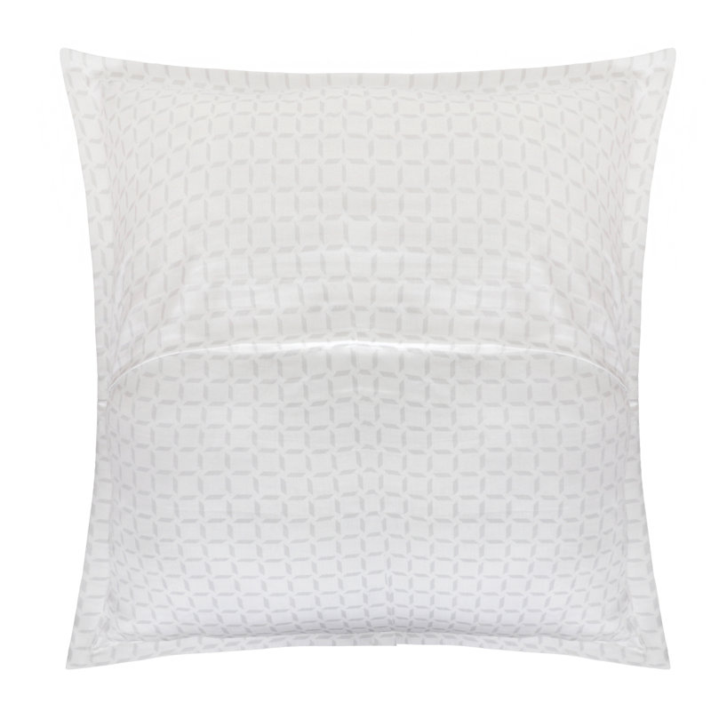 Taie décorative 100% coton, Kendra blanc / gris