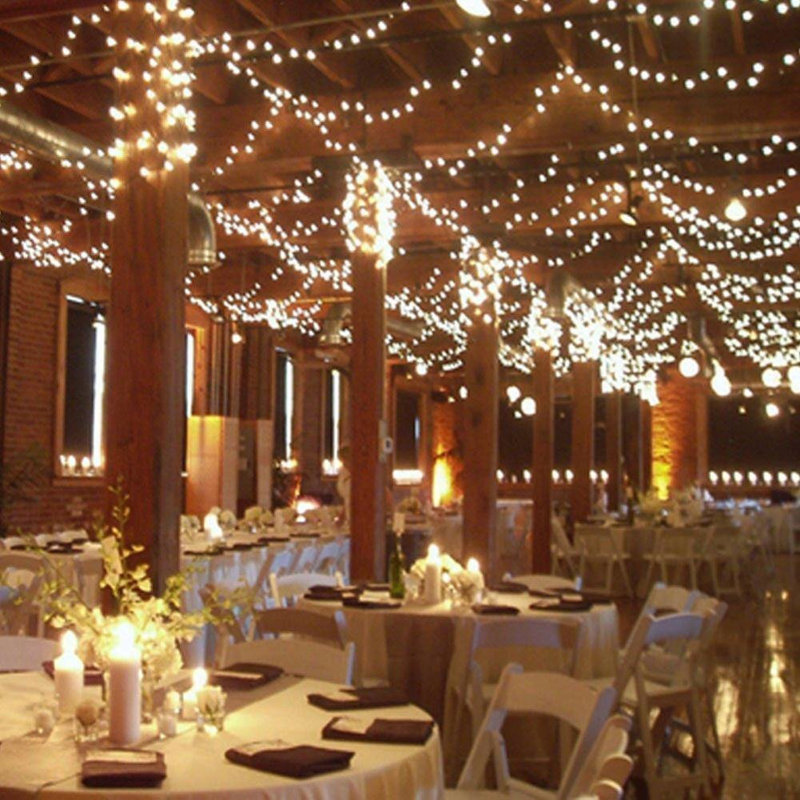 200L Mini String Lights Outdoor 200 - Bulb 60'' Plug-in LED Wide Angle LED String Light, Warm White