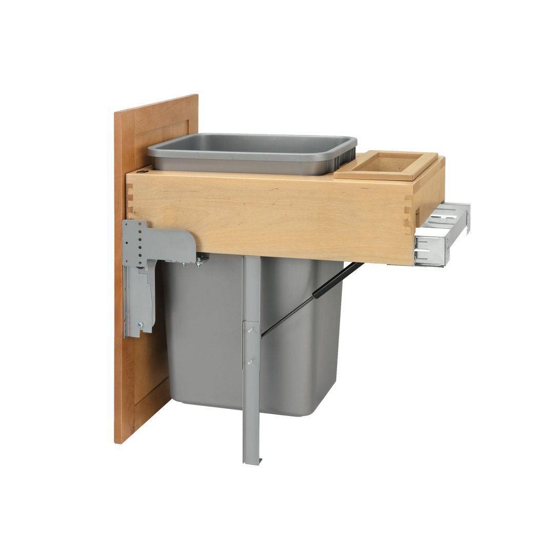 Rev-A-Shelf Top Mount Pull Out Trash/Waste Container with Soft Close Rev-A-Shelf