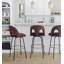 Ensemble de tabouret de bar pivotant avec revêtement en velours et repose-pieds doré-129455883