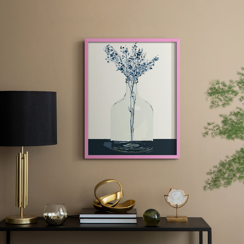 «Bottled Lace II», reproduction encadrée - bois massif, H 30 po x l 24 po, Rose