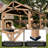 Jolydale Soild Wood Frame Hardtop Gazebo With Galvanized Steel Peak Roof, Suitable For Patios, Lawn And Backyard-128781039