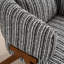 Chaise d'appoint rembourrée de style Mid-Century avec pieds en bois massif-1449486155