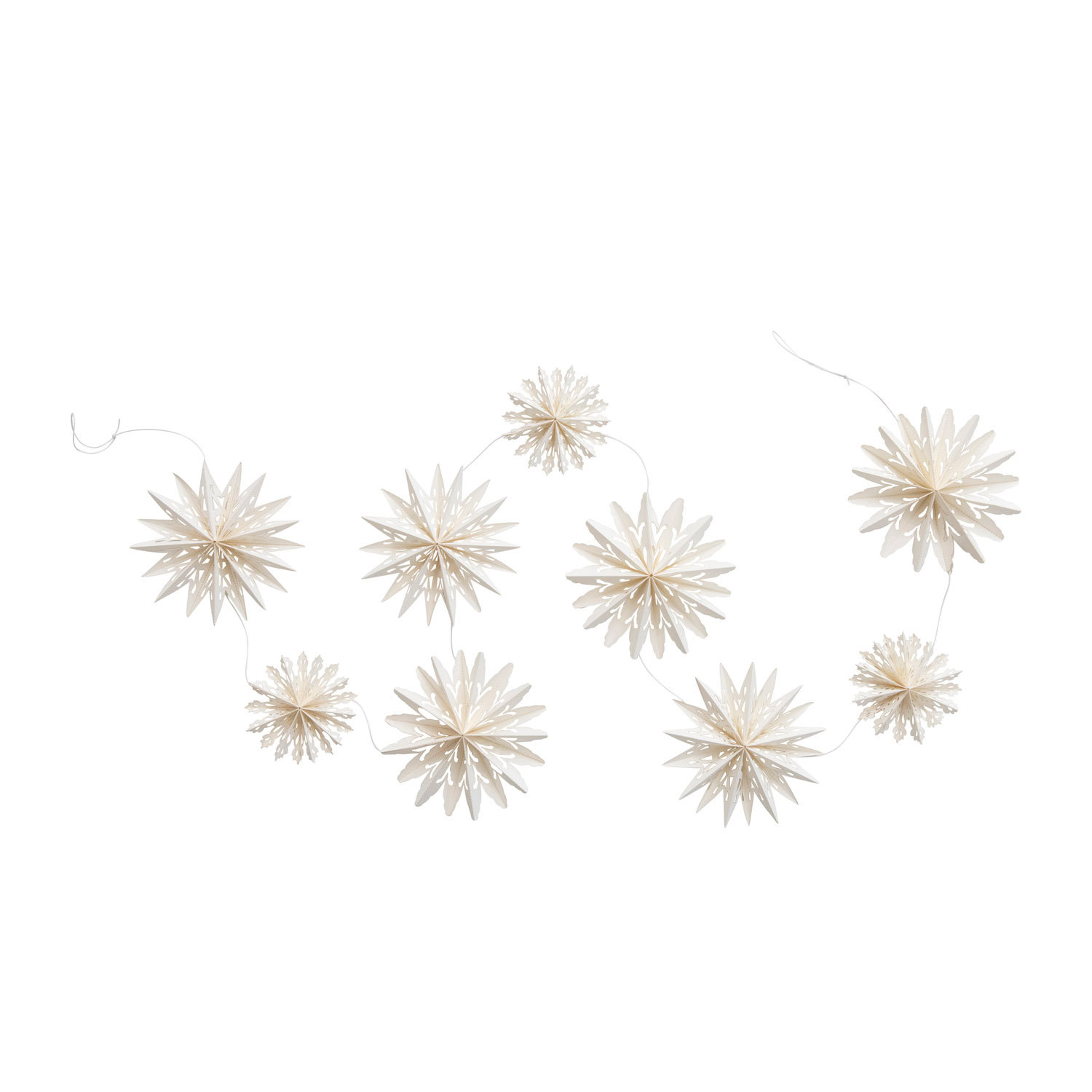 Jelesa 6' White Paper Snowflake Novelty Garland