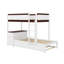 Lit superposé simple au-dessus de simple avec lit gigogne et bureau-882963205