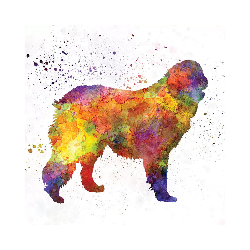 Leonberger In Watercolour by Paul Rommer - Wrapped Canvas Gallery-Wrapped Canvas Giclée, 30.48cm H x 30.48cm W x 1.91cm D
