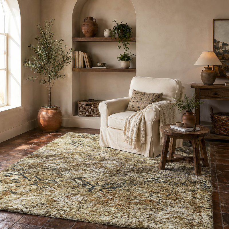 Tapis à poils longs Dream Shag Diamond de qualité supérieure, lavable à la machine, Beige, 10' x 14'