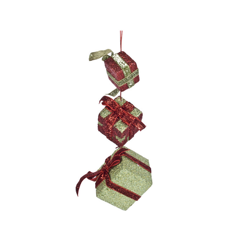 16.5cm Holiday Shaped Ornament, Red/Green