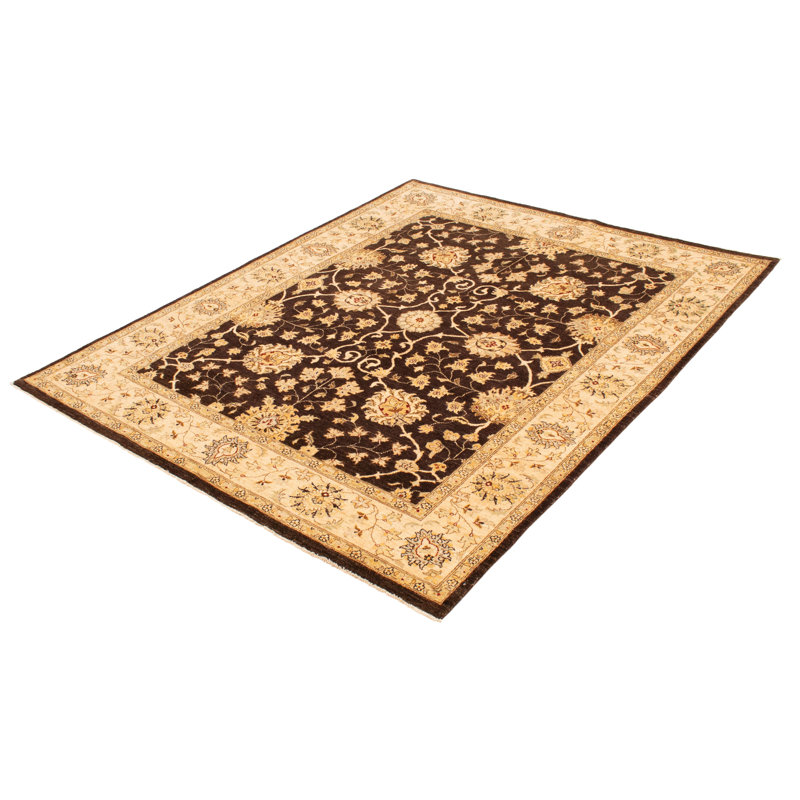 Tapis brun foncé Peshawar Oushak 8 pi 0 po x 10 pi 0 po