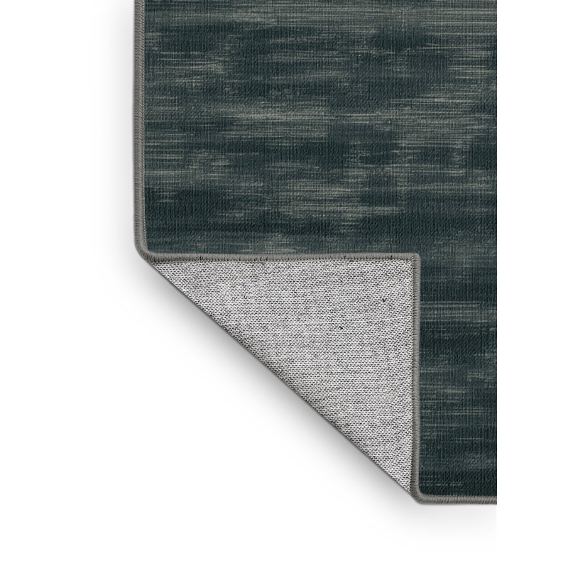 Machine Washable Abstract Green Area Rug, Rectangle 5' x 7'