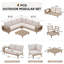 Ensemble de conversation modulaire avec coussins 4 pièces Eucalyptus-2112088955