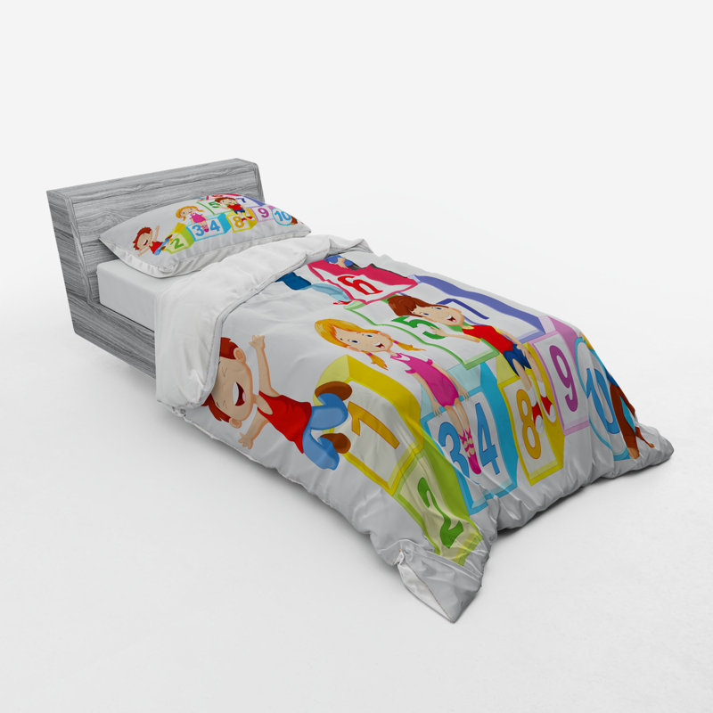 Ensemble de housse de couette en microfibre rouge, Housse de couette simple + 6 pièces supplémentai