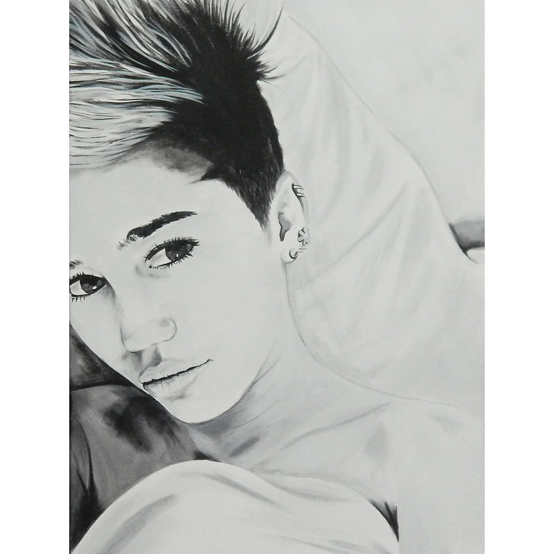«Wrecking Ball - Miley Cyrus», impression, H 10 po x l 8 po x P 1,5 po, Toile tendue