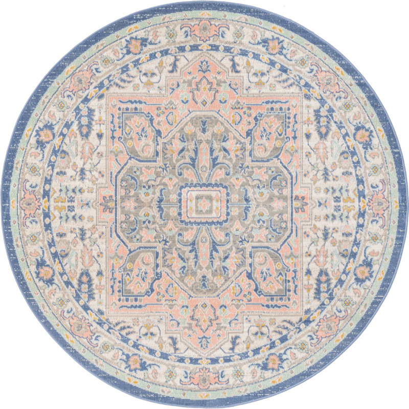 Denena Oriental Indoor Rug, Round 5'