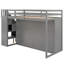 Lit mezzanine fonctionnel avec 3 tablettes, 2 armoires et 2 tiroirs, échelle avec rangement, aucun sommier nécessaire-1525404904