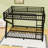 Metal Bunk Bed with Ladder and Guardrails-1614602874