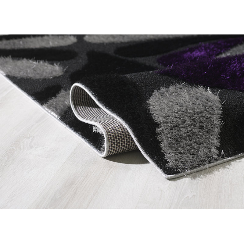 Tapis à poil long gris Allese, Rectangle 2 pi x 3 pi