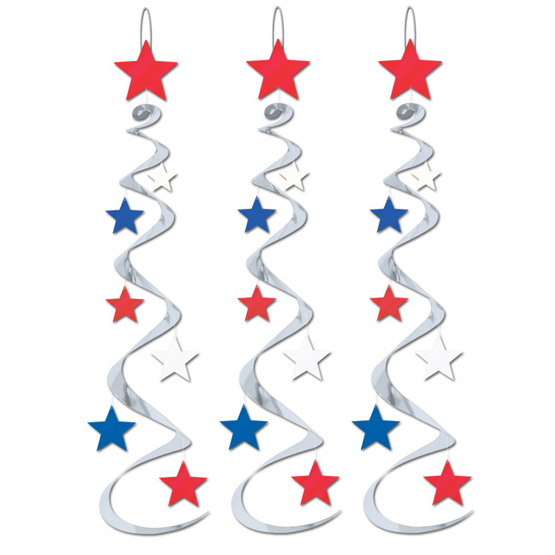 Whirl en plastique patriotique star