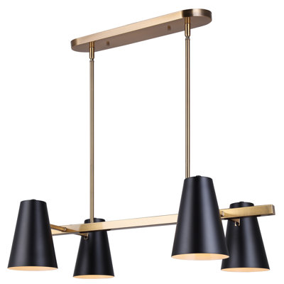 Bernon 4 - Light Matte Black Kitchen Island Pendant
