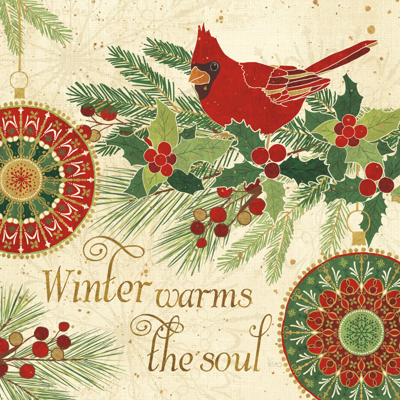 Winter Feathers VI by Veronique Charron - Wrapped Canvas Art Prints, 30cm H x 30cm W x 3.8cm D