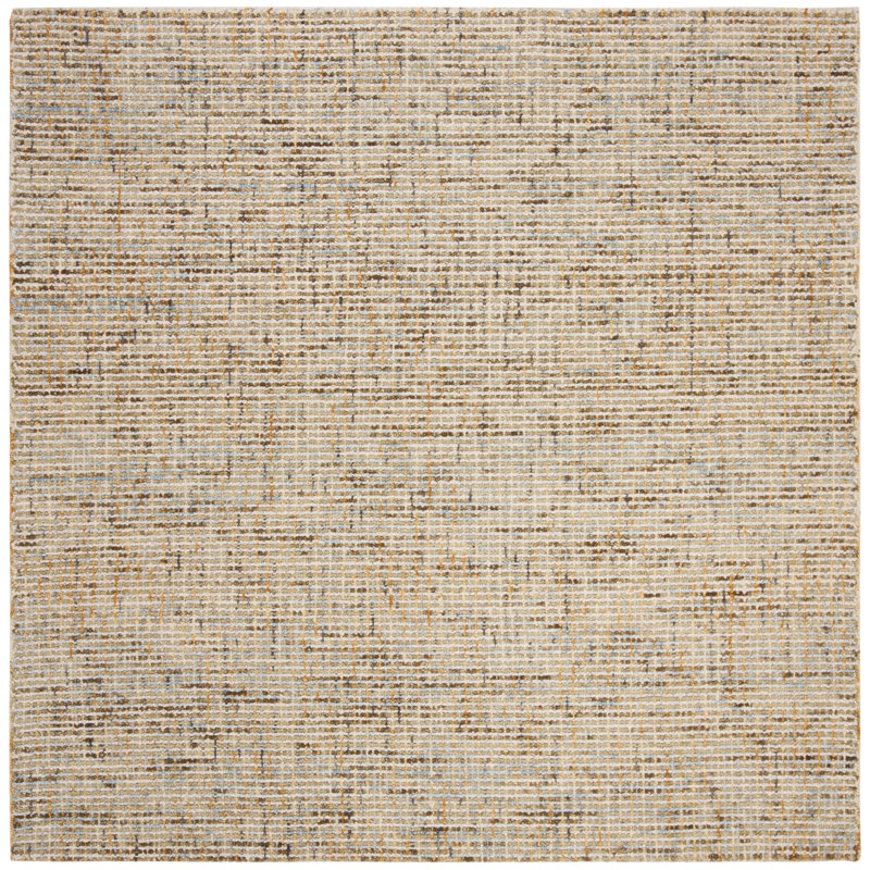 Tapis en laine touffeté à la main Partin, Carré 4 pi