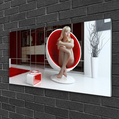 Glass Print Wall Art 100X50cm Image Printed On Glass Decorative Wall Picture Behind Toughened / Tempered Safety Real Glass For Kitchen & Living Room Theme: Peace Woman People