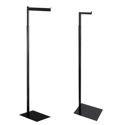 43 po - H 74 po x l 10 po - Présentoir de vêtements au sol avec bras droit simple