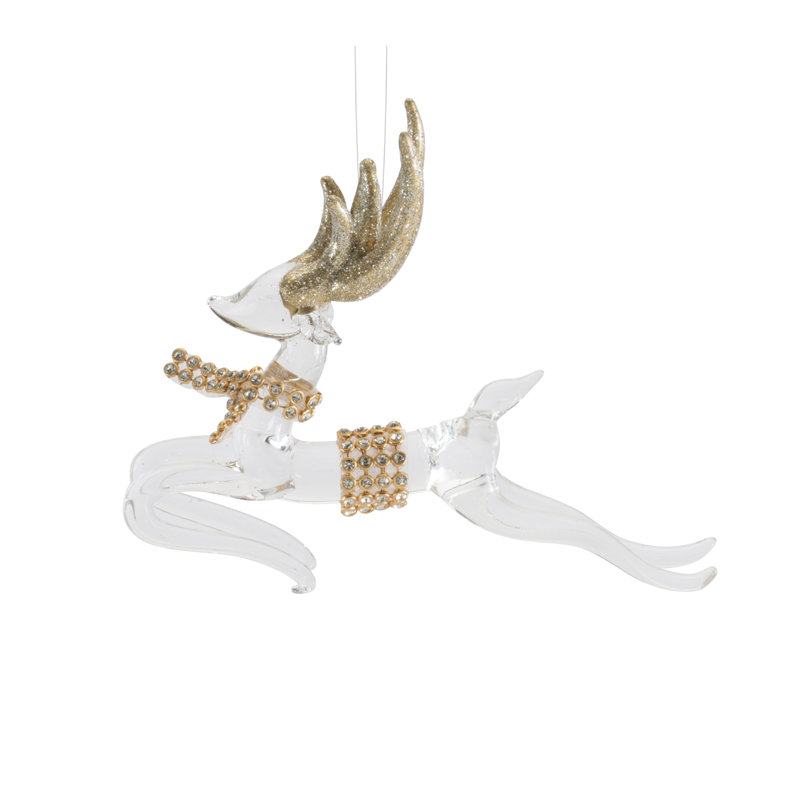 Ensemble d'ornement cerf (ensemble de 6), Doré