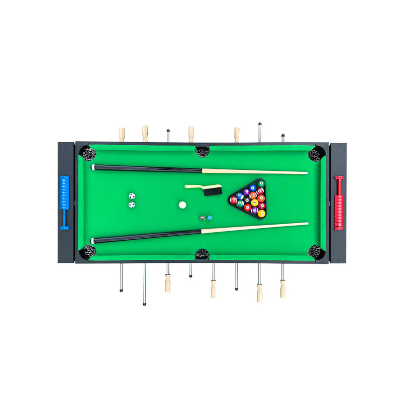 Black 48" 2-in-1 Foosball and Pool Game Table
