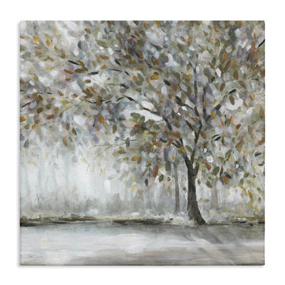 Woodland Nature Tree - peinture sans cadre sur panneau de fibres à densité moyenne