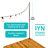 9.5ft Heavy-Duty String Light Pole Stand with Mounting Plate for Patio or Deck