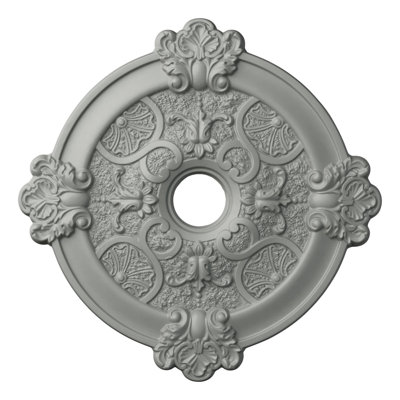 Endurathane Mia Ceiling Medallion, 20 1/8"OD x 1 1/4"P, Factory Primed