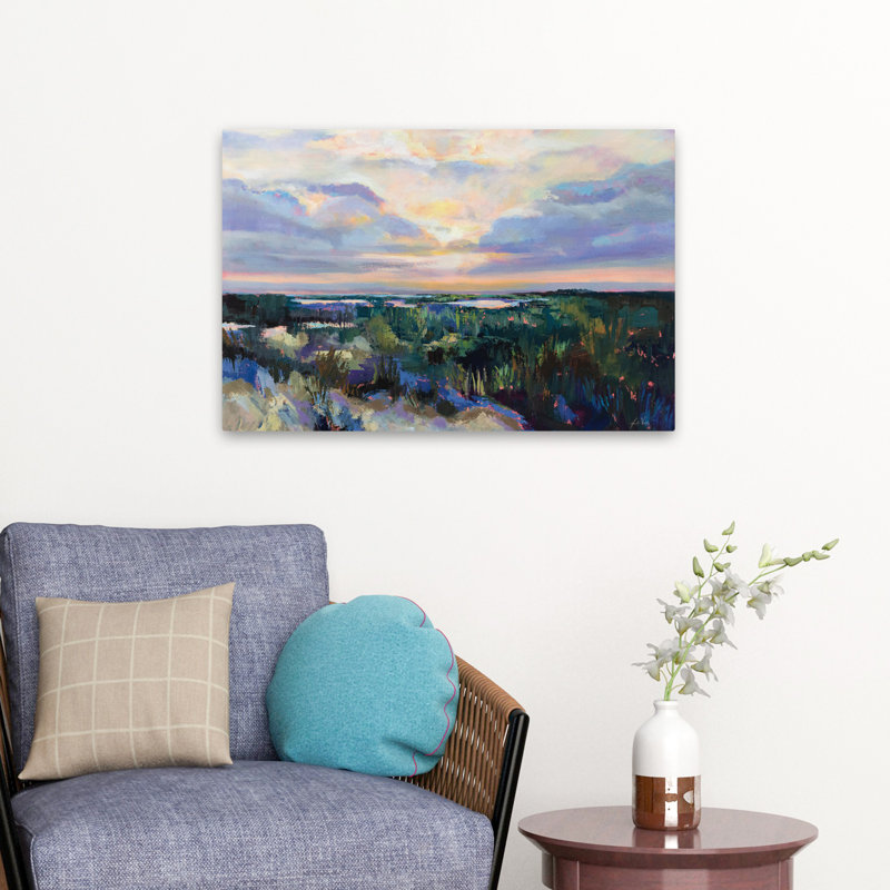 Contemporary And Preppy Sunset Path, 24" H x 16" W