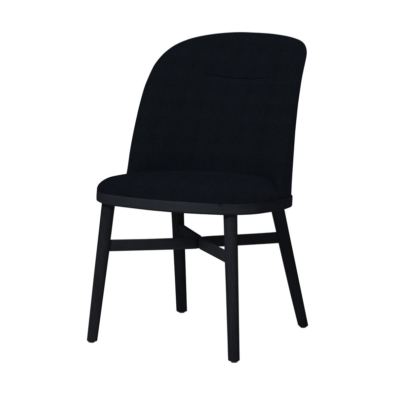 Bund 18'' H Upholstered Dining Chair, Black Oak, Steelcut Trio 796
