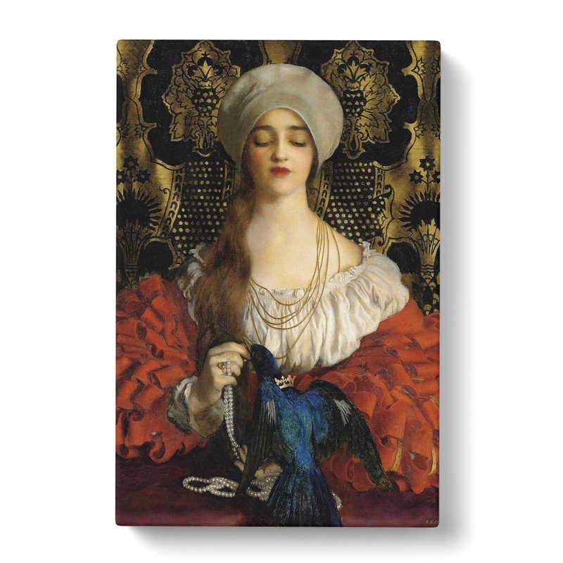 The Blue Bird by Frank Cowper Cadogan - Wrapped Canvas Painting, 76cm H x 50cm W x 3cm D