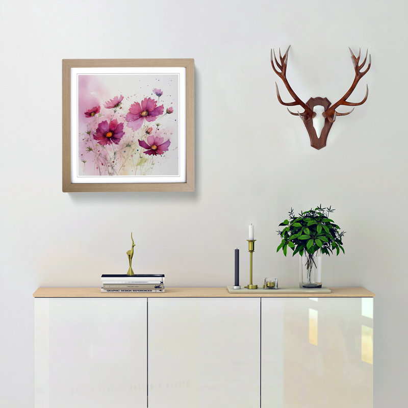 Single Picture Frame Print on Wood, Oak