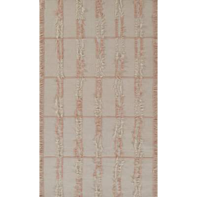 Charlie Pink Hand-Woven Striped Wool Rug