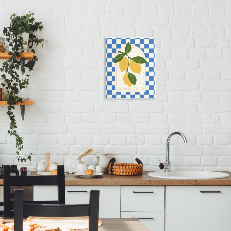 Plaque murale vibrante à motif de citrons, par Emily Dumas