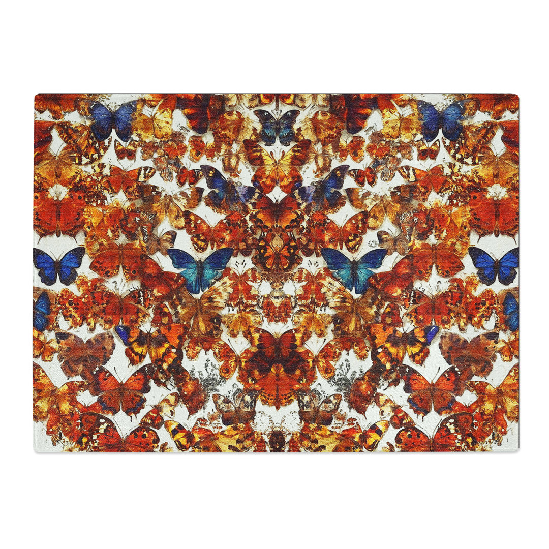 Butterfly Pattern Vol.2  Glass Chopping Board