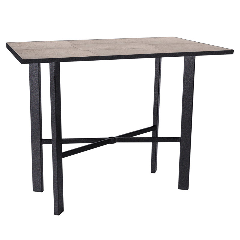 Tables Outdoor Rectangle Bar Table, Summit Gray, Graphite
