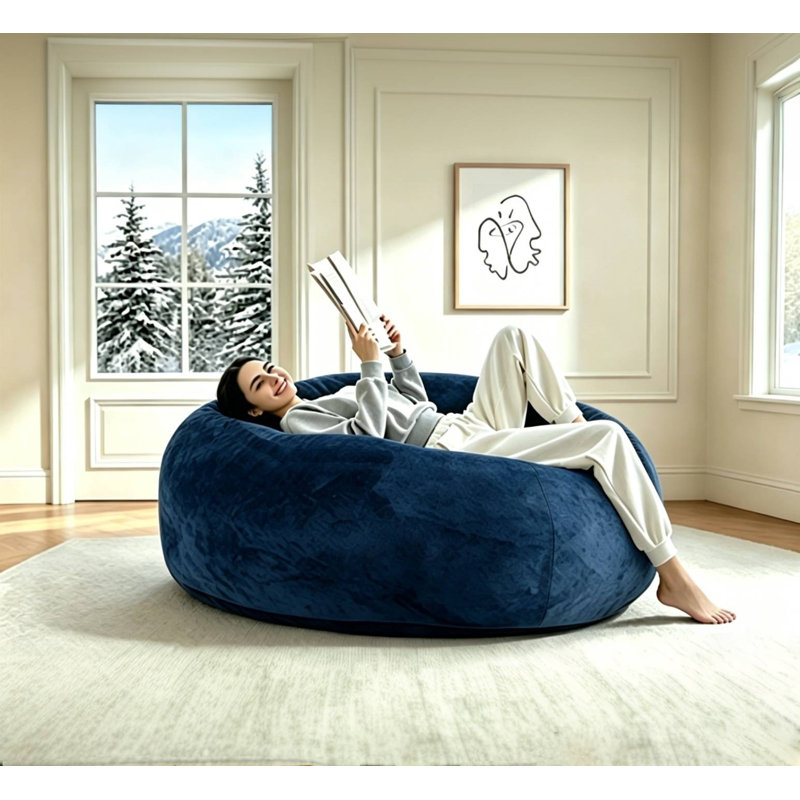  6FT Large Bean Bag Chair for Adults,Bean Bag Sofa Lounge Chair Shredded Memory Foam Filled with Removable and Machine Washable Cover,Compressed Packaging