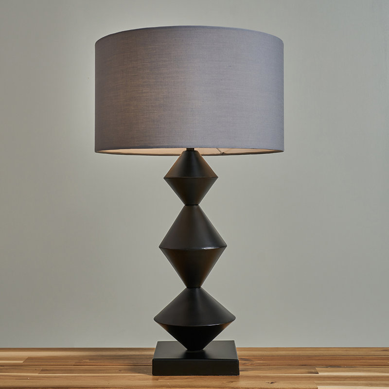 Glormarie Metal Table Lamp, Grey
