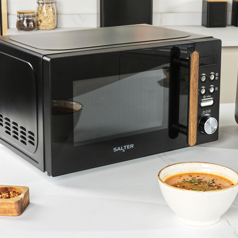 Salter 33.5cm 0.02m³ L 800W - Watt Recirculating Countertop Microwave, Black