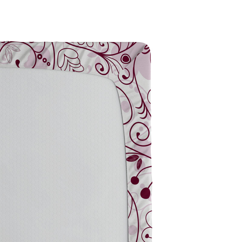 Drap-housse orange Ambesonne, Marron / floral rose, Drap-housse pour lit simple TG