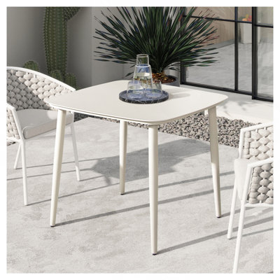 33.5" Square Outdoor Patio Table Aluminum